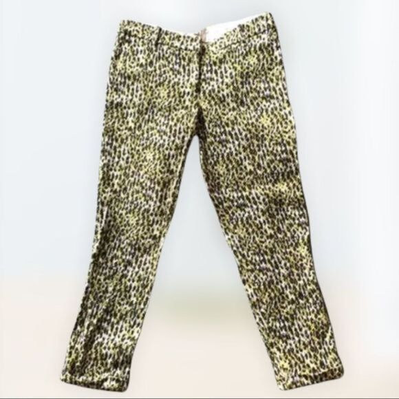 J. Crew Cafe Capri textured print size 2 - Picture 2 of 10